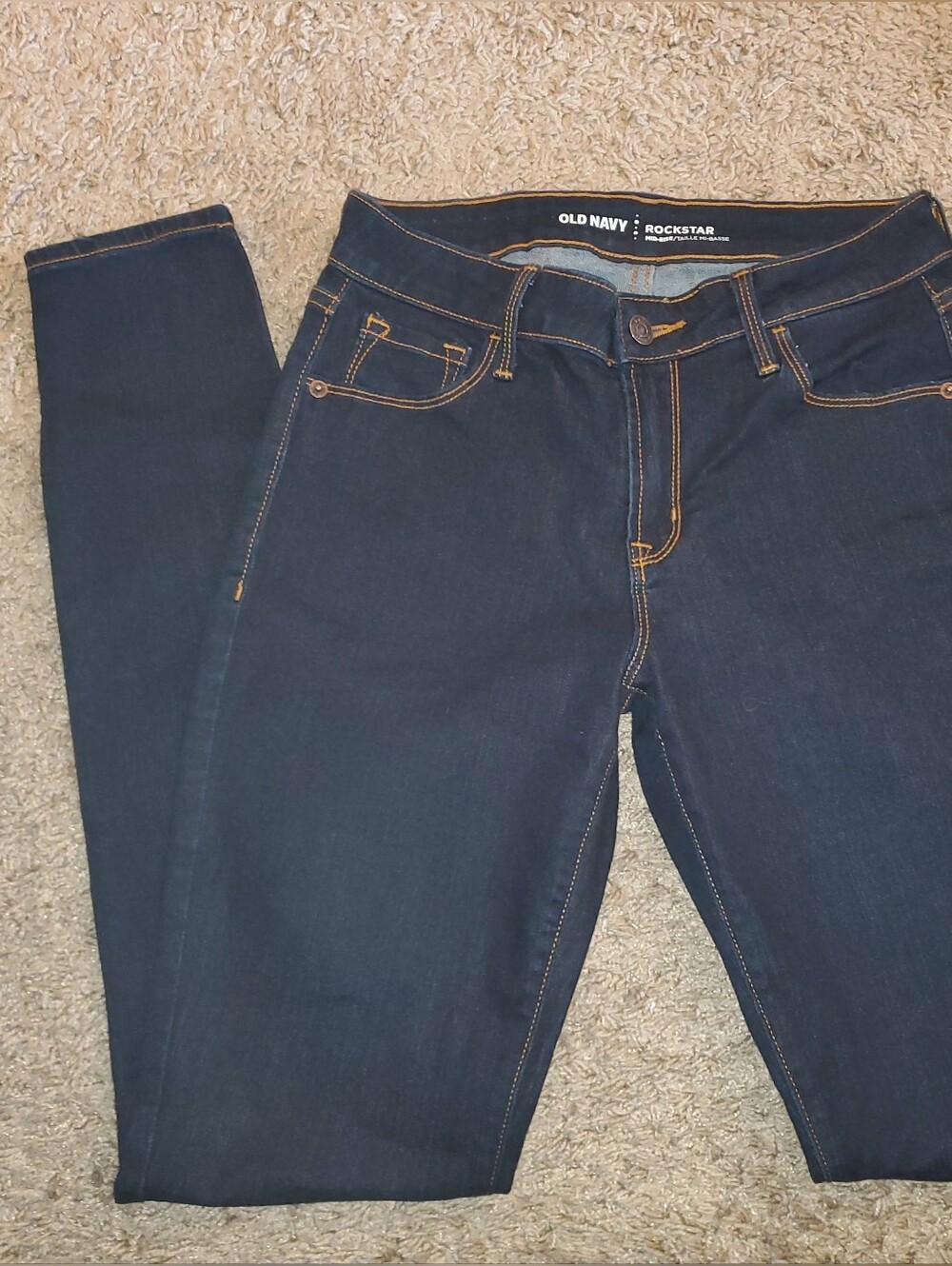 Old Navy Dark Blue Rockstar Skinny Jeans-size 4 Long